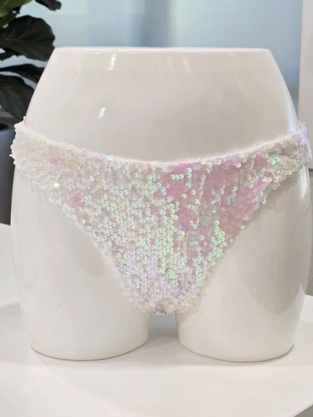 Club Exx ✦ Pixie Playroom Sequin Bottoms ✦ White Iridescent Ravewear S NWT - Picture 2 of 8